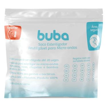 Imagem de  6 Sacos Esterilizador de Microondas Atóxico para Chupeta Mamadeira Bico Reutilizável Buba