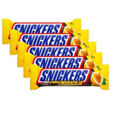 Imagem de Kit 5 Chocolate Snickers Mousse de Maracujá 42g