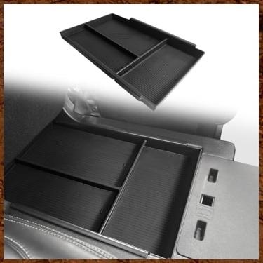 Imagem de Muslogy Organizador de console central de assento de salto compatível com Ford F150 2021-2024 2025 acessórios caixa de inserção divisor de apoio de braço para console (somente assento de pular