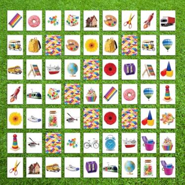 Imagem de WinnerWhy 60 Pieces Jumbo Memory Game 30 Pairs Giant Matching Cards for Kids Giant Educational and Learning Matching Cards for Preschool Outdoor Indoor Activities Holiday Party Supplies