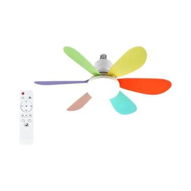 Imagem de Luz De Ventilador De Teto LED E27 Regulável 30W Com Controle Remoto Pa