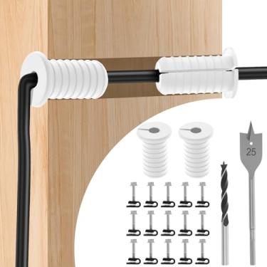 Imagem de Kit de roteamento de cabos Starlink – Kit de instalação de cabo Starlink, bom conjunto de roteamento de fio de vedação, acessórios de montagem Starlink, 2 ilhós, broca de pá de 2,5 cm, broca de 5/40.6