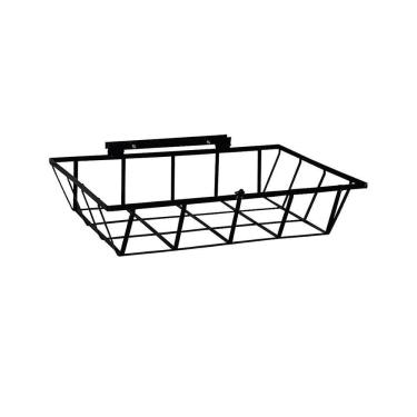 Imagem de Lixeira De Rua Para Muro Parede Ou Grade Preta 60x45x12cm. - Produto Queridinho!