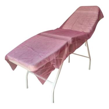 Imagem de Kit 10 Lençol Descartável Rosa Pink para Maca, 200 x 90 cm, Sem Elástico, Gramatura 20