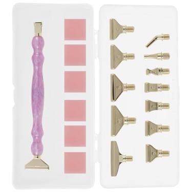 Imagem de 19 ferramentas de pintura de diamante DIY ferramentas de arte de diamante confortáveis com 12 pontas rosqueadas de metal e 6 canetas ergonômicas de pintura de diamante de argila pontilhada para
