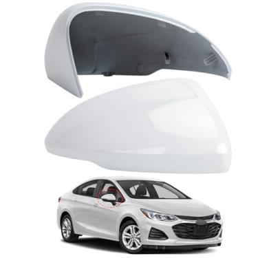 Imagem de LOIYLLEN Substituição da capa do espelho lateral do passageiro para Chevrolet Chevy Cruze 2017 2018 2019 - Capas de espelho do lado direito, acessórios de tampa dos espelhos retrovisores brancos