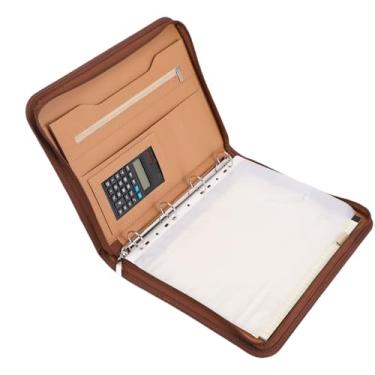 Imagem de Jiawu Portfólio de Pastas Com Zíper, 10 Pastas de Arquivo 30 Folhas Notebook, Portfólio de Calculadora Solar, Bloco de Notas, Currículo, Bloco de Redação, Organizador Ideal para