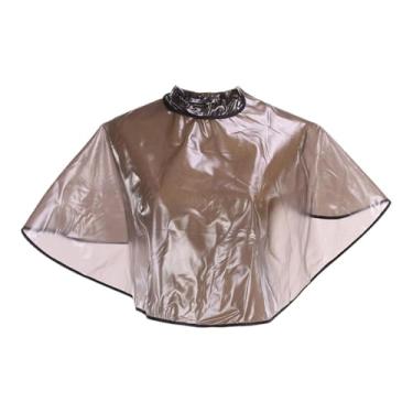 Imagem de ChuYiElegance Capa curta para salão de beleza, capa para barbeiro, acessórios para corte de cabelo, decote ajustável, EVA, tingimento profissional, xale,