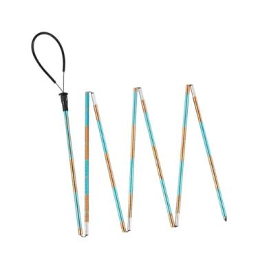 Imagem de oshhni Sonda de, ferramenta de segurança para neve, bastão de dobrável, ferramenta de busca e resgate para caminhadas na neve, esqui, Laranja Azul