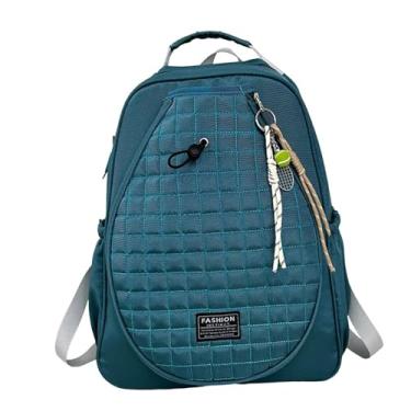 Imagem de Colaxi Bolsa de tênis, bolsa de pickleball para pickleball, badminton, de viagem de grande capacidade, leve e multifuncional para mulheres e homens, Azul com Pingente