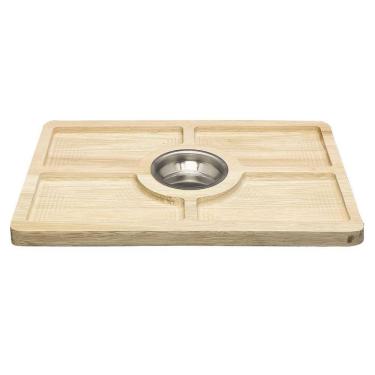 Imagem de Petisqueira Em Madeira Com Molheira Central 37X24,5X2Cm