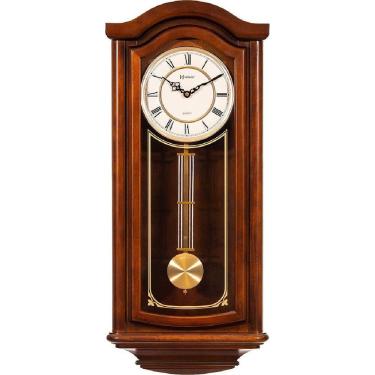 Imagem de Relogio de parede herweg antigo de madeira marrom pendulo