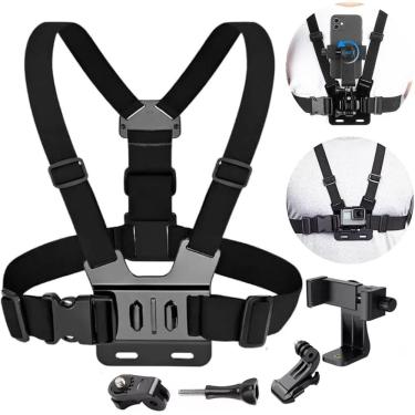Imagem de Suporte de Peito Universal para Gravação Câmera de Ação e Celular Mãos Livres