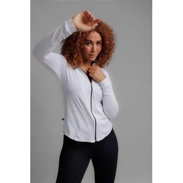 Imagem de Jaqueta Longa Dry Branca com Tecnologia Freeze e Elastano LYCRA - Mode