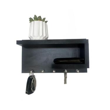 Imagem de Porta-Chaves e Organizador Decorativo, Item Essencial para a Organização com Estilo da sua Casa(Preto)