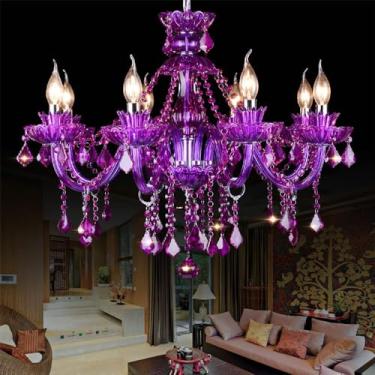 Imagem de Lustre de cristal europeu de luxo para sala de estar, sala de jantar, quarto, villa, hotel, ktv, bar, lustre (8 luzes)