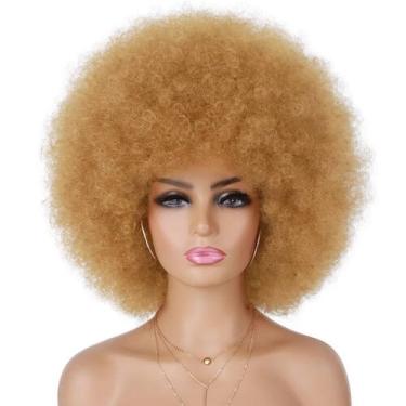 Imagem de Peruca G&T Afro Kinky Curly Light Brown Short para mulheres negras - G