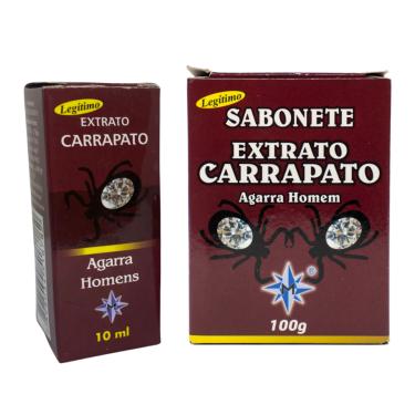 Imagem de Kit Atrativo Óleo Carrapato Agarra Homens 10 ml + Sabonete