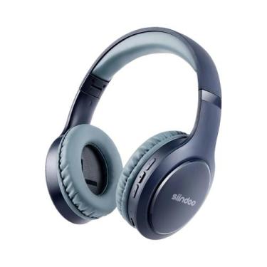Imagem de Fones De Ouvido Bluetooth Sem Fio Rosa E Azul Dobráveis Estéreo Com Su