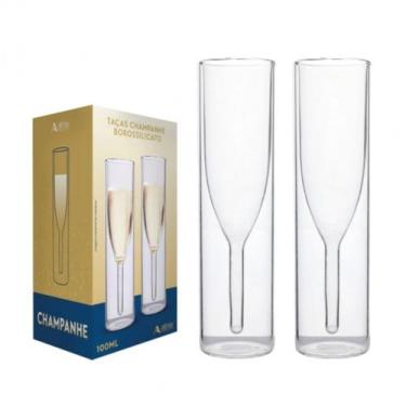 Imagem de Copo Taça Champanhe Espumantes Vidro Borossilicato Design Delicado 100
