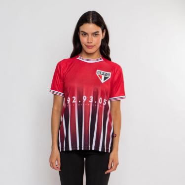 Imagem de Camiseta Baby Look Oficial São Paulo Tricampeão Mundial Cor:;Tamanho:GG-Feminino