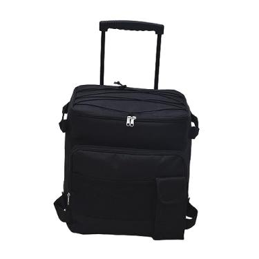 Imagem de Rolling Cooler Cart Collapsible Cool Bag Oxford Waterproof Portable Cooler Bag Insulated Wheeled Cooler for Outdoor Travel Work Camping Home/1150(Black)