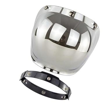 Imagem de Generic Pára- do Capacete, Viseira de Bolha Boa Resistência 3 Encaixes para Capacetes de Motocicleta