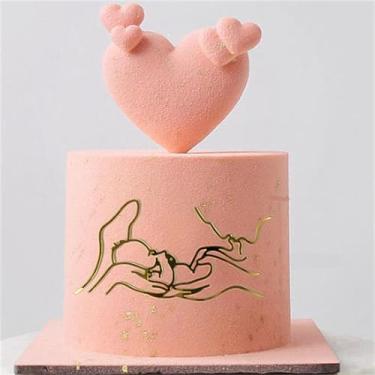 Imagem de LZGXZF 1 peça de acrílico Oh Baby Cake Topper para chá de bebê, decoração de bolo de festa de aniversário, celebração de chá de bebê, crianças, festa de aniversário, decoração de bolo, suprimentos
