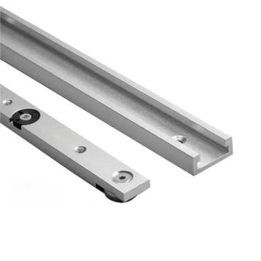 Imagem de Aluminium 30 - Type Woodworking T - Track Slider Kit for Table Saw Router Limit T-Bar T-Slot 2pcs(300mmbar 400mm Track)