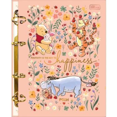 Imagem de Caderno Argolado Cartonado Colegial Pooh Rosa TILIBRA - 80 Folhas
