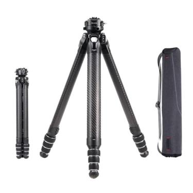 Imagem de ULANZI TreeRoot Tripé de Fibra de Carbono, Tripé de Viagem 155cm com Trava Rápida e Cabeça Esférica 360° Carga 5kg, Interfaces F22 Parafuso 1/4" Furos para Alça para DSLR Mirrorless e Câmeras de Vídeo