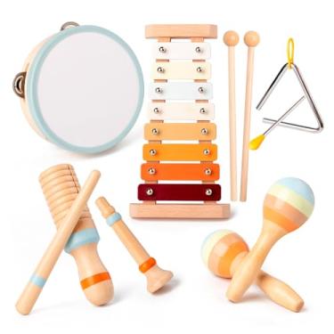 Imagem de Conjunto 6 Instrumentos Musicais Life TL-GP172-A de Madeira Montessori para Crianças 2 a 7 Anos | Kit Educativo Unissex | Brinquedo Sensorial que Estimula Coordenação e Criatividade
