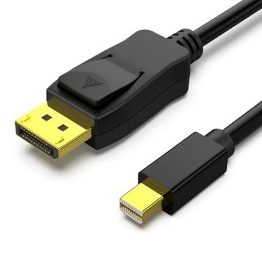 Imagem de Cabo Mini DisplayPort para DisplayPort de 1,8 m 4K a 60Hz 2K a 144Hz, Mini DP (compatível com Thunderbolt) para DP (macho para macho), cabo banhado a ouro