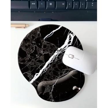 Imagem de Mouse pad ergonômico com descanso de pulso em gel com superfície de suporte de pulso para casa e escritório mármore BLC1464-05