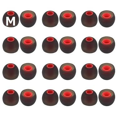 Imagem de 36 peças de fones de ouvido de tamanho médio, pontas de substituição, tampões de silicone, compatíveis com fones de ouvido intra-auriculares Sony/Beats/AKG/KZ de 1000 x m4 1000 x m5, 18 pares de fones