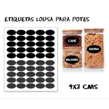 Imagem de 60 Etiquetas Lousa 4x3 cms VINTAGE + Caneta Giz Branca - Etiquetas Col