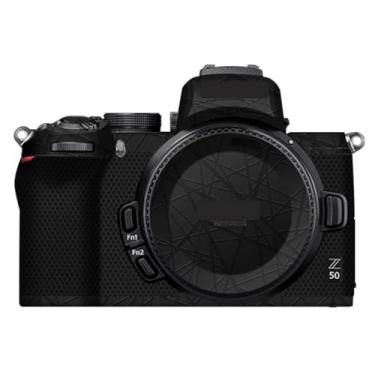 Imagem de Adesivo de capa de câmera Z 50 para Nikon Z50 película protetora de película protetora da pele e resistência ao desgaste Z50 (cruz ultra preta)