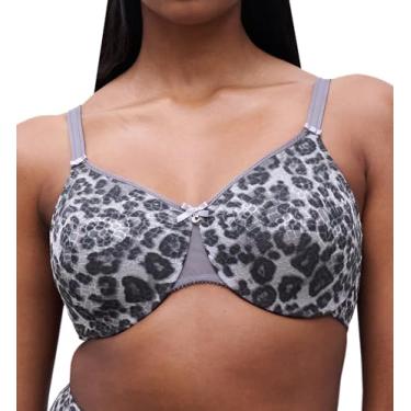 Imagem de Chantelle Minimizador feminino C Magnifique sem costura sem forro, Leopardo cinza, (38) 38I