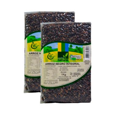 Imagem de Kit 2X: Arroz Negro Integral Orgânico Coopernatural 1kg