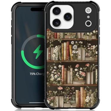 Imagem de DAIZAG Capa para iPhone 17 Pro Max, [compatível com MagSafe], capa rígida antiderrapante com absorção de choque com proteção de quatro cantos - estante floral para amantes de plantas