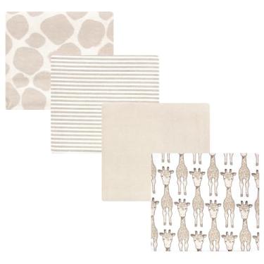 Imagem de Hudson Baby Cobertores unissex de flanela de algodão para bebês, tamanho único, Girafa, tamanho nico