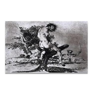 Imagem de LKXGRRSFG This Is WorseFrancisco De Goya Impressão em tela romântica espanhola - Obra-prima do influente pintor romântico 80 x 104 cm sem moldura