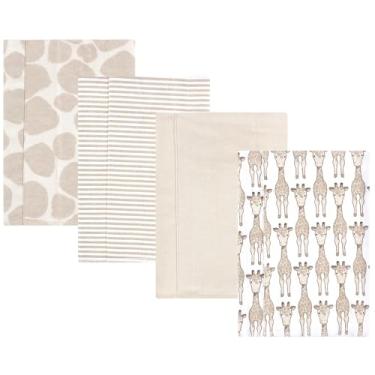 Imagem de Hudson Baby Panos de flanela de algodão unissex para bebês, tamanho único, Girafa, tamanho nico