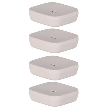Imagem de 4X Saboneteira De Pia Bancada Lavabo Banheiro Ou Aura Bege