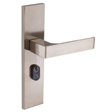 Imagem de Fechadura Entrada Reta Espelho S40 Latonado Quadratta Aliança