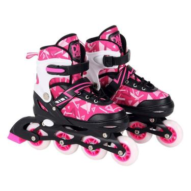 Imagem de Patins Inline Ajustável Rosa Do 38 ao 41 - Dm Toys 6556G