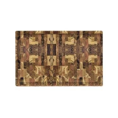 Imagem de Tábua De Carne Para Churrasco Madeira Invertida Teca - Stolf 58,5x38