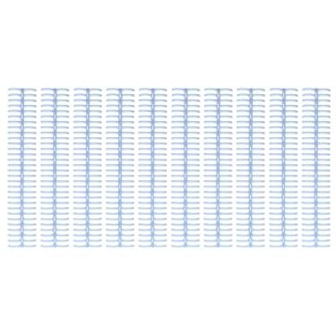 Imagem de Pente de encadernação de plástico espinhos 30 anéis comprimento personalizável profissional de alta capacidade para cadernos de folhas soltas diários calendários de mesa 19 mm (Azul claro)