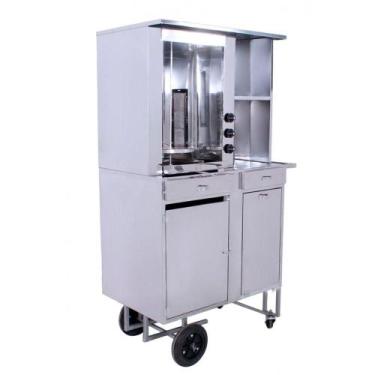 Imagem de Carrinho de Churrasco Grego R2 com Baú de Mantimentos e Caixa