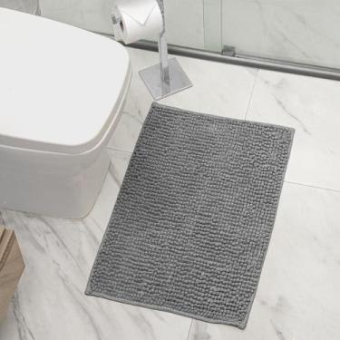 Imagem de Tapete Banheiro 60Cm X 40Cm Bolinha Macarrão Microfibra - Enxovais Aqu